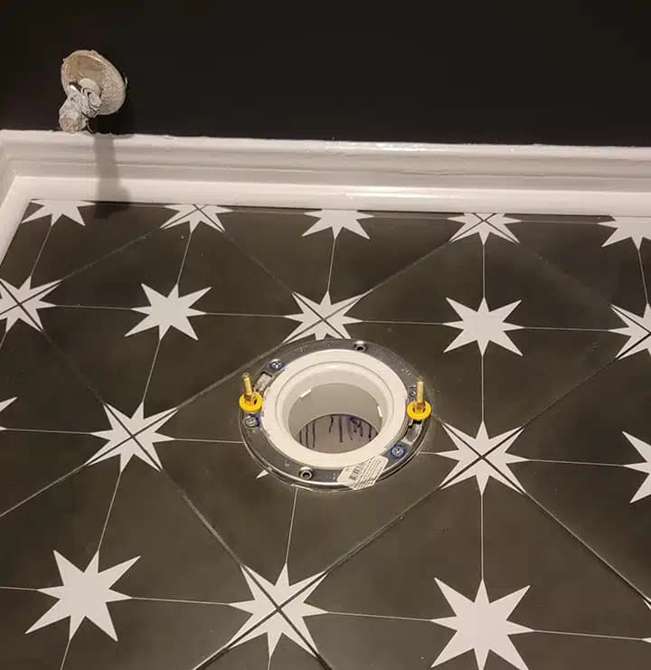 Drain in residential bathroom in Sugar Land, TX.