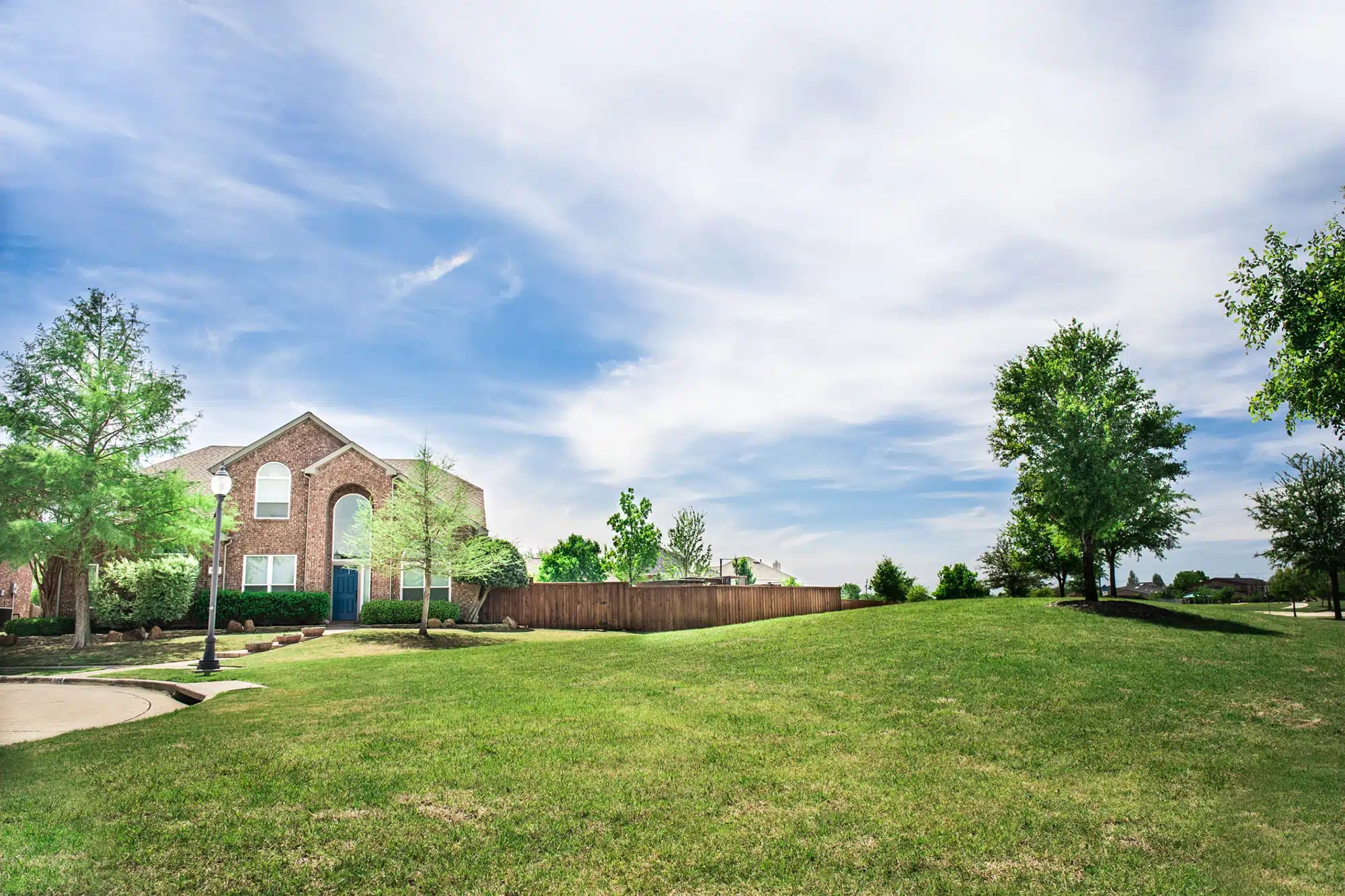yard in Sugarland, TX.