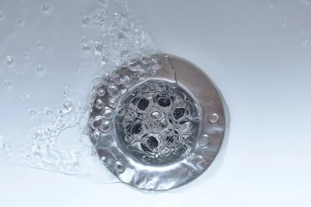 Water draining into sink in Sugarland, TX.
