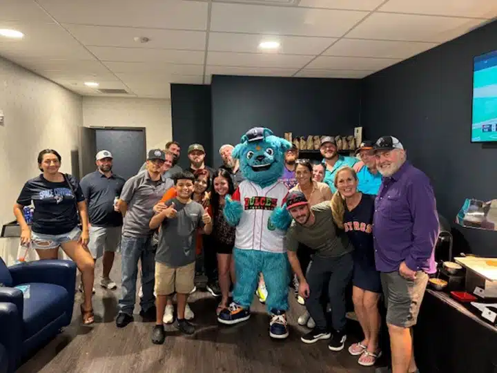 Doug Turner plumbing team at Space Cowboys game.
