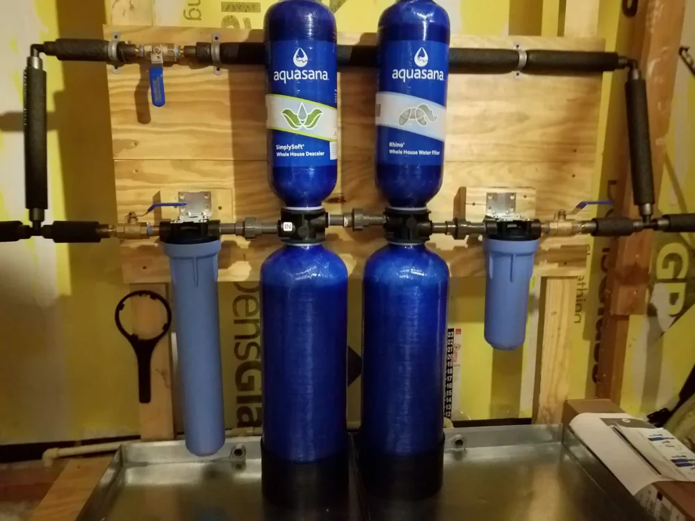 Whole house filtration system in residential home in Sugar Land, TX.